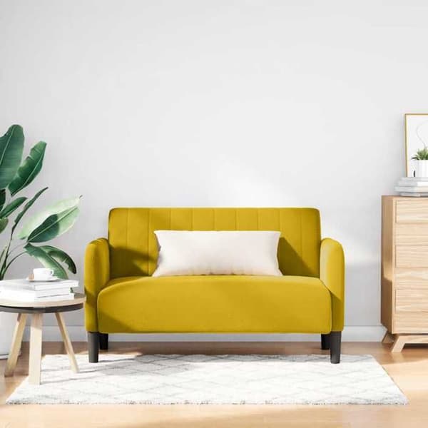 Maison Exclusive - Keltainen 109 cm samettinen sohva