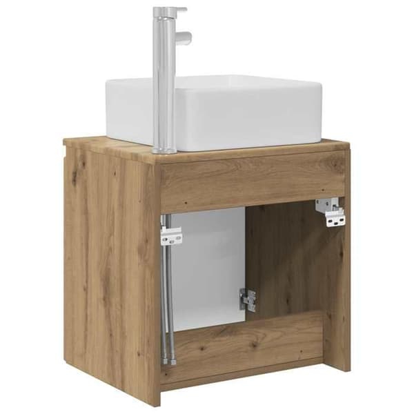 Exklusiv möbel - Väggmonterad handfat Vanity Ek hantverk 53 x 35 x 63 cm