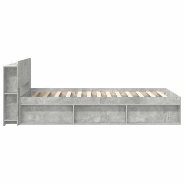 Maison Exclusive - Sängram med förvaring Grå betong 80 x 200 cm