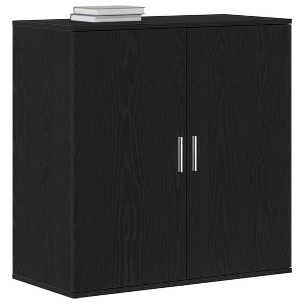 Maison Exclusive - Buffet Sort egetræ 79 x 38 x 80 cm Ingeniørtræ svart ek