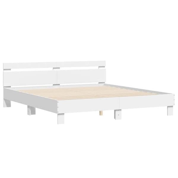 Maison Exclusive - Sängram utan madrass vit 160x200 cm