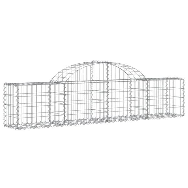 Gabionkorgar - Arqués - 14 st - 200x30x40/60 cm - Galvaniserat järn Silver