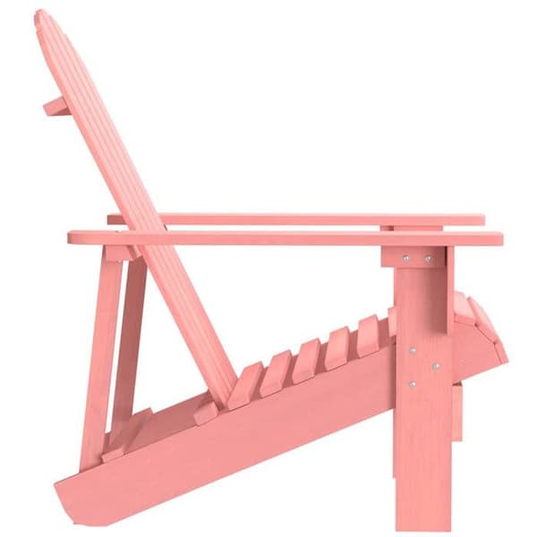 Maison Exclusive - Adirondack trädgårdsstol i massivt granträ Rosa Ros