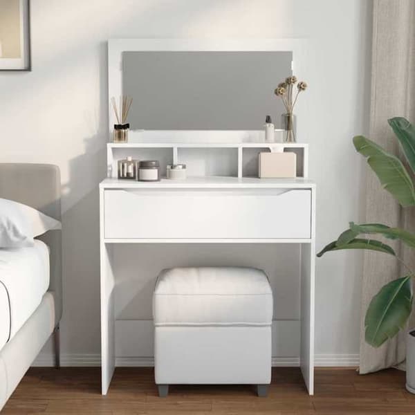 Maison Exclusive - Sminkbord för sovrum Vit 80 x 39,6 x 135 cm Vit