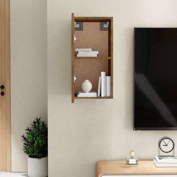 Maison Exclusive - TV-møbel Røget eg 30,5x30x60 cm Ingeniørtræ