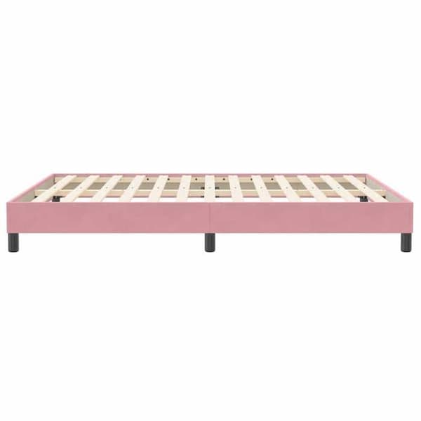Sengestel - EKSKLUSIV HUS - 160x210 cm - Lamelseng - Rosa velour - Robuste ben Ros