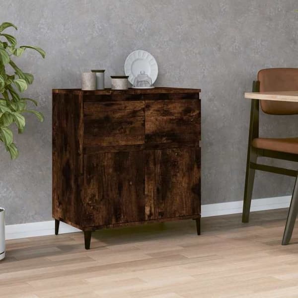 Maison Exclusive - Buffet Røget Eg 60x35x70 cm Ingeniørtræ Rökt ek