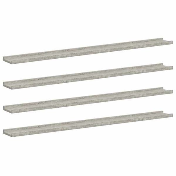 Maison Exclusive - Væghylder 4 stk Grå beton 115x9x3 cm
