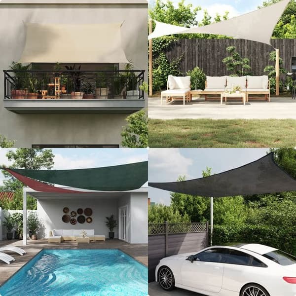 Maison Exclusive - Skygge-sejl 160 g/m² rektangulær sort 6x8 m PEHD