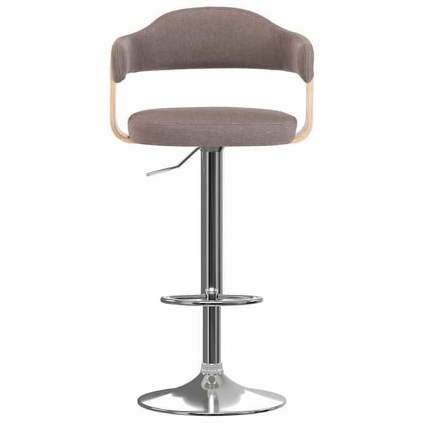 Maison Exclusive - Barstolar set om 2 taupe böjd trä och tyg