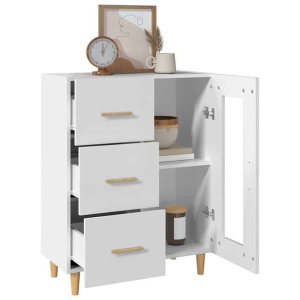 Maison Exclusive - Vit buffé 69,5x34x90 cm ingenjörsträ