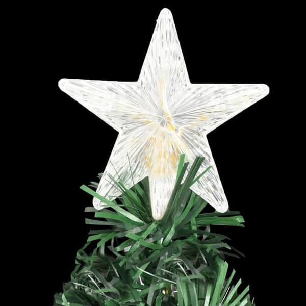 Maison Exclusive - Förbelyst julgran med stativ och LED 120 cm fiberoptik Grön