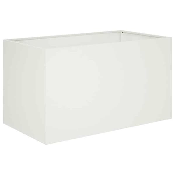 Maison Exclusive - Valkoinen puutarhakori 80 x 50 x 50 cm Kylmävalssattu teräs Vit