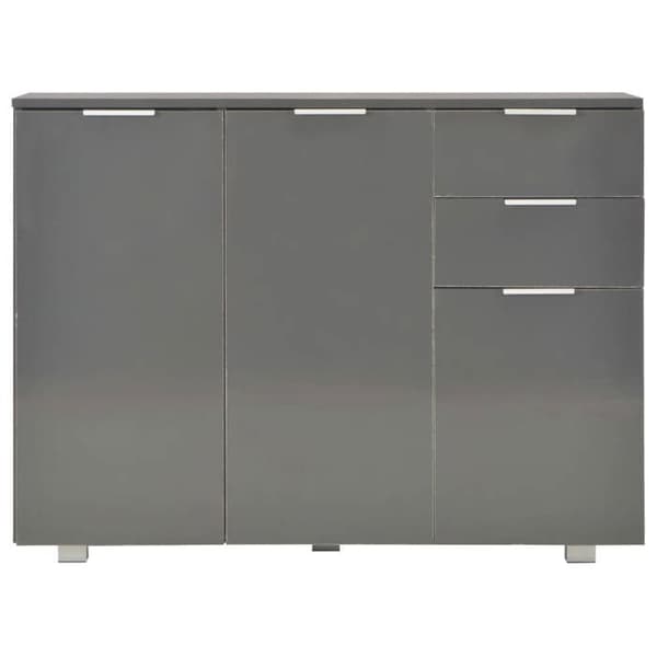 Buffet - Maison Exclusive - Glansgrå - 3 døre & 2 skuffer - 107 x 35 x 80,5 cm Glänsande grå