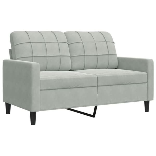 Maison Exclusive - 2 kpl sohvasetti tyynyillä, vaaleanharmaa sametti