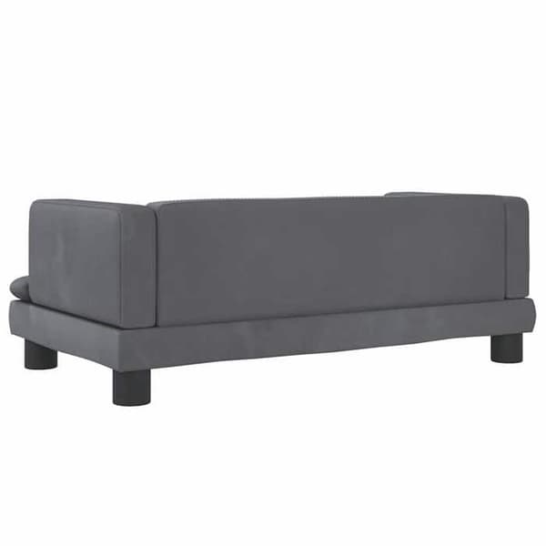 Maison Exclusive - Tummanharmaa koiranpeti 80x45x30 cm samettia mörkgrå