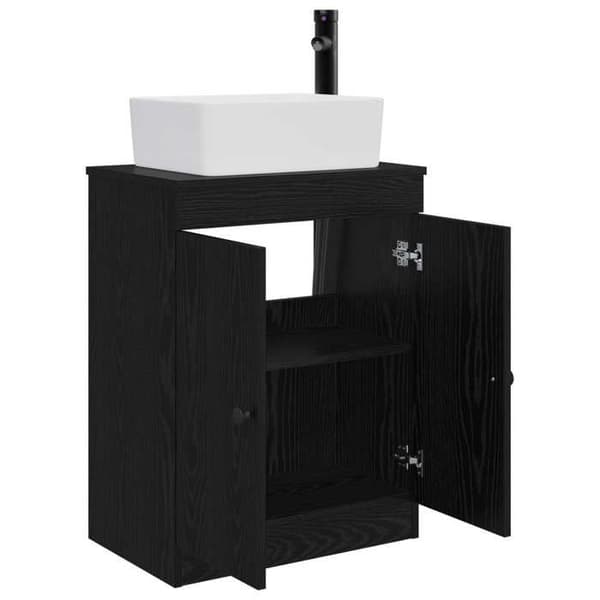 Maison Exclusive - Badeværelsesmøbel med sort vask 54 x 35 x 83 cm