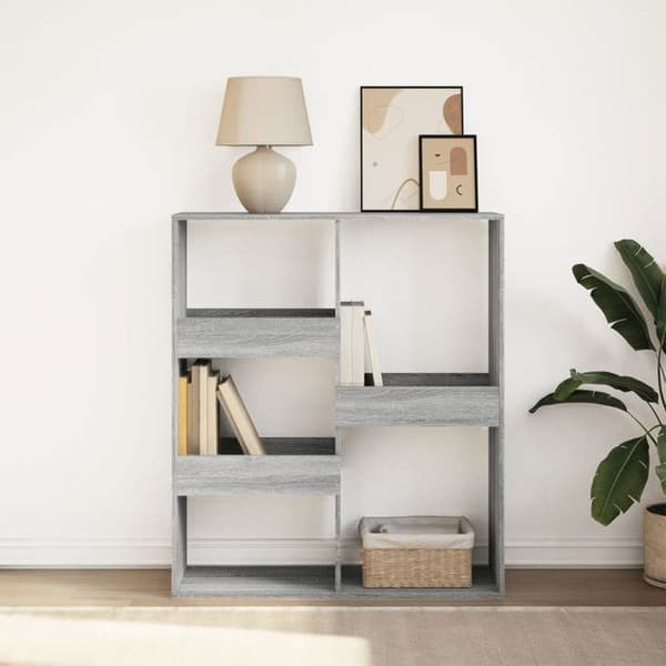 Maison Exclusive - Bibliotek/Rumseparator sonoma grå 100x33x115 cm