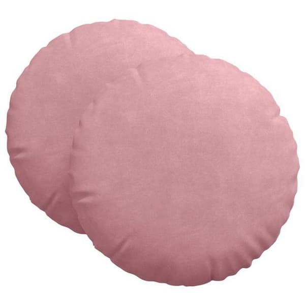 Sædehynder - EKSKLUSIV HUS - Sæt 2 - Luksuriøs fløjl - Rosa - Ø60 x 21 cm Ros