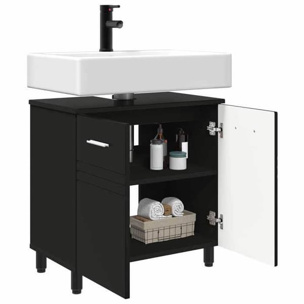 Maison Exclusive - Badeværelsesvaskeskab Sort 60 x 35 x 60 cm