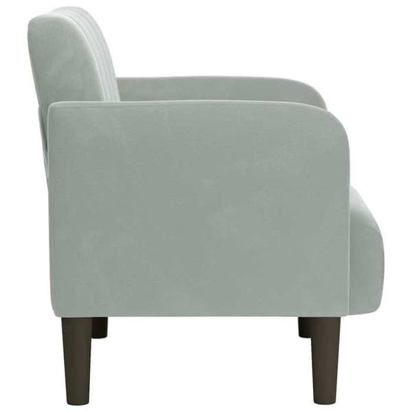 Maison Exclusive - Stol med armlæn i lys grå 54 cm fløjl