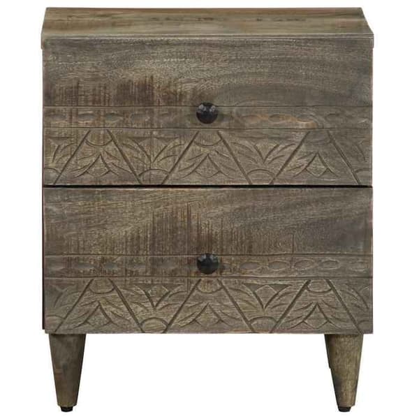 Maison Exclusive - 2 stk natborde grå lys 40x33x46 cm solid mangotræ