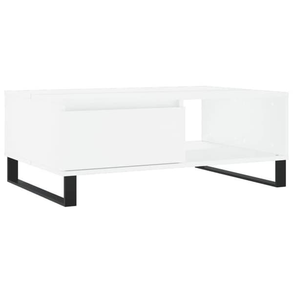Bord - EKSKLUSIV HUS - 90x60x35 cm - Ingeniørtræ - 2 rum - Jernben Vit