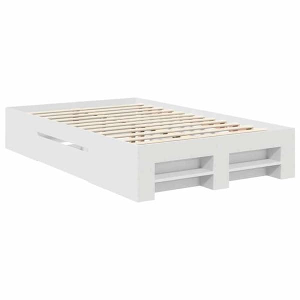 Maison Exclusive - Sängram Vit 137 x 203 cm Ingenjörsträ