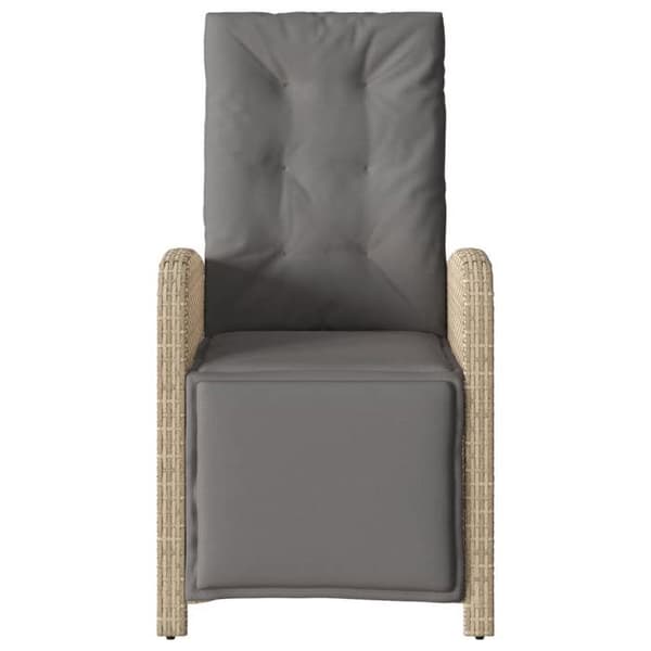 Maison Exclusive - Bistro-set 3 delar med kuddar blandning beige flätad resin