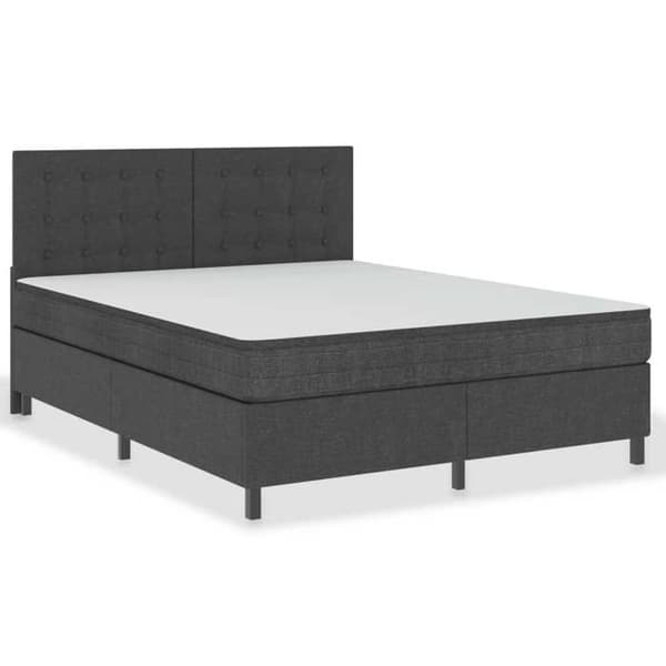 Maison Exclusive - Mørkegrå sengeramme med lameller 180x200 cm Mörkgrå