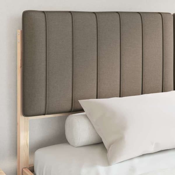 Maison Exclusive - Vuodekehys pehmustetulla päädyllä, taupe 160 x 200 cm Mol