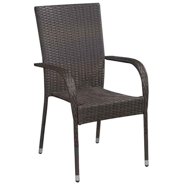 Maison Exclusive - 9 dele have spisebordssæt Brun