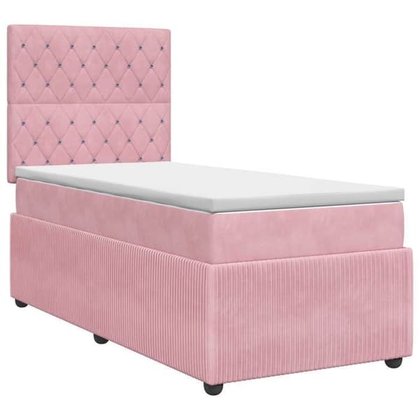 Maison Exclusive - Boxspring-sänky Rose patjalla 100 x 200 cm Sametti Ros