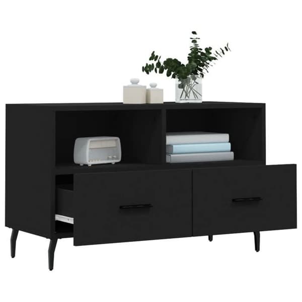 Maison Exclusive - TV Møbel Sort 80x36x50 cm Ingeniørtræ