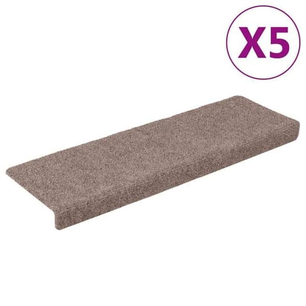 Maison Exclusive - Selvklæbende trappetæpper 5 stk 65 x 21 x 4 cm lys brun rektangulær kant ljusbrun