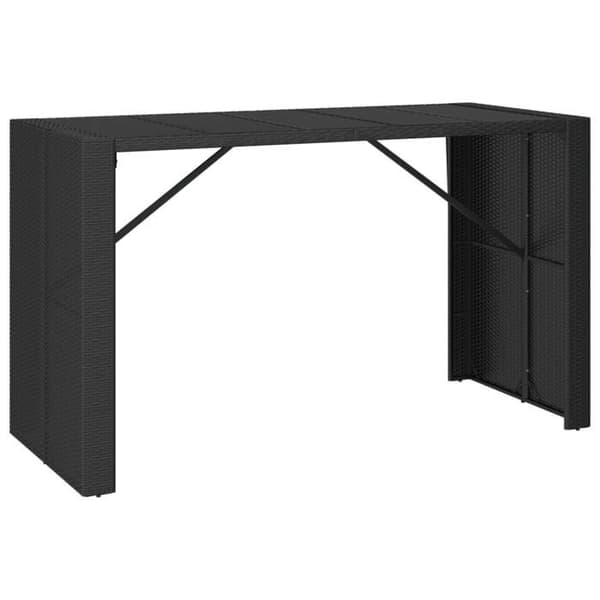 Havemøbel sæt - Maison Exclusive - 9 dele - Vævet resin (poly rattan) - Massivt akacietræ - Sort