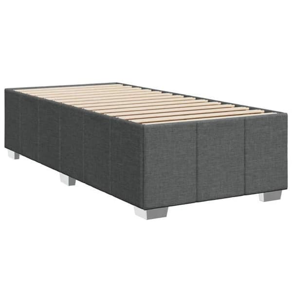 Maison Exclusive - Sänkyperä ja tummanharmaa patja 90x190 cm Kangas