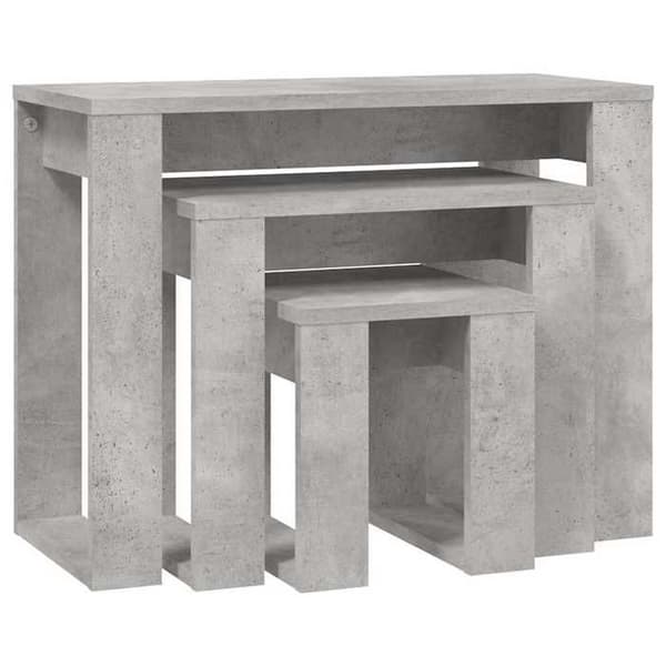 Bordplader - MAISON EXCLUSIVE - 3 dele - Beton grå - Ingeniørtræ - Pladsbesparende