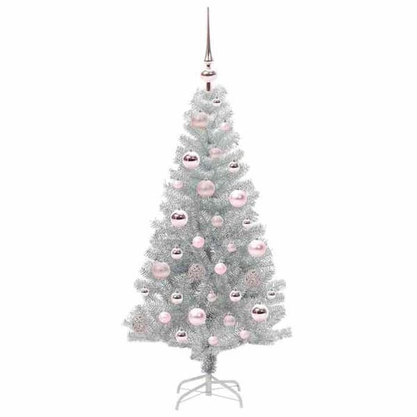 Maison Exclusive - Hopeinen joulukuusi 120 cm PET