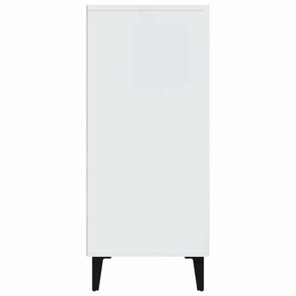 Maison Exclusive - Hvidt buffet 90x34x80 cm ingeniørtræ