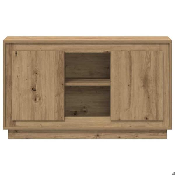Maison Exclusive - Buffet i egetræ, håndlavet 102x35x60 cm, ingeniørtræ