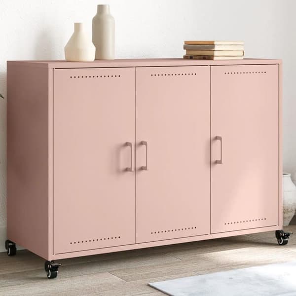 Maison Exclusive - Buffé rosa 100,5x39x72 cm stål