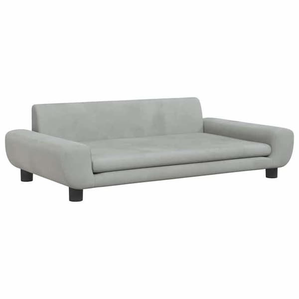 Maison Exclusive - Ljusgrå hundsäng 100x54x33 cm sammet ljusgrått