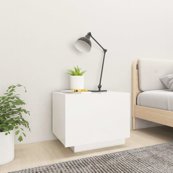 Maison Exclusive - Sängbord vit 100x35x40 cm ingenjörsträ Vit