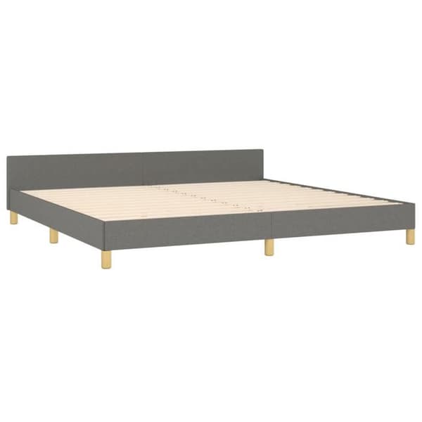 Maison Exclusive - Sengebund uden madras mørkegrå 200x200 cm stof
