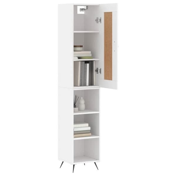 Maison Exclusive - Buffé hög Vit 34,5x34x180 cm Ingenjörsträ