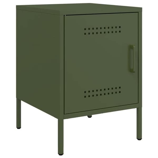 Sängbord - MAISON EXCLUSIVE - Maison Exclusive - Olivgrön - Solid stål - Set om 2 st 36x39x50,5 cm Olivgrön