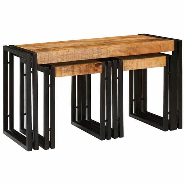 Maison Exclusive - 3-delad Nestingbord Brun och Svart 82 x 40 x 45 cm