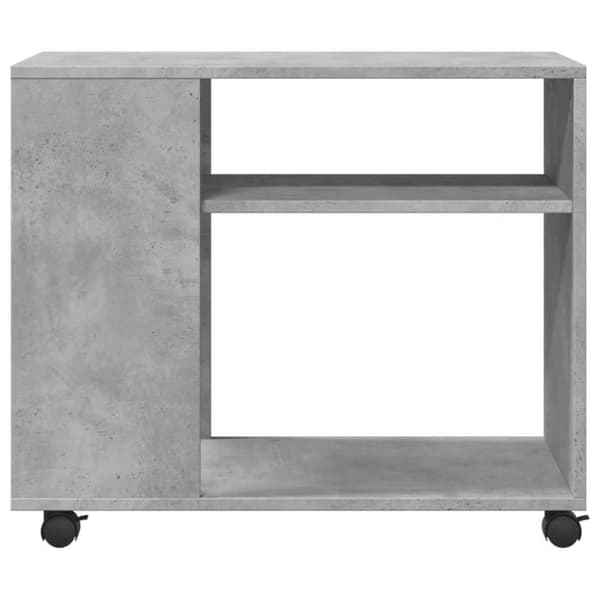 Maison Exclusive - Sidebord med hjul grå beton ingeniørtræ