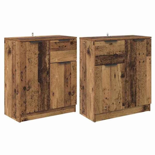 Buffé - EXKLUSIVT HEM - Kompakt Modell - 60 x 30 x 70 cm - Ingenjörsträ - Set om 2